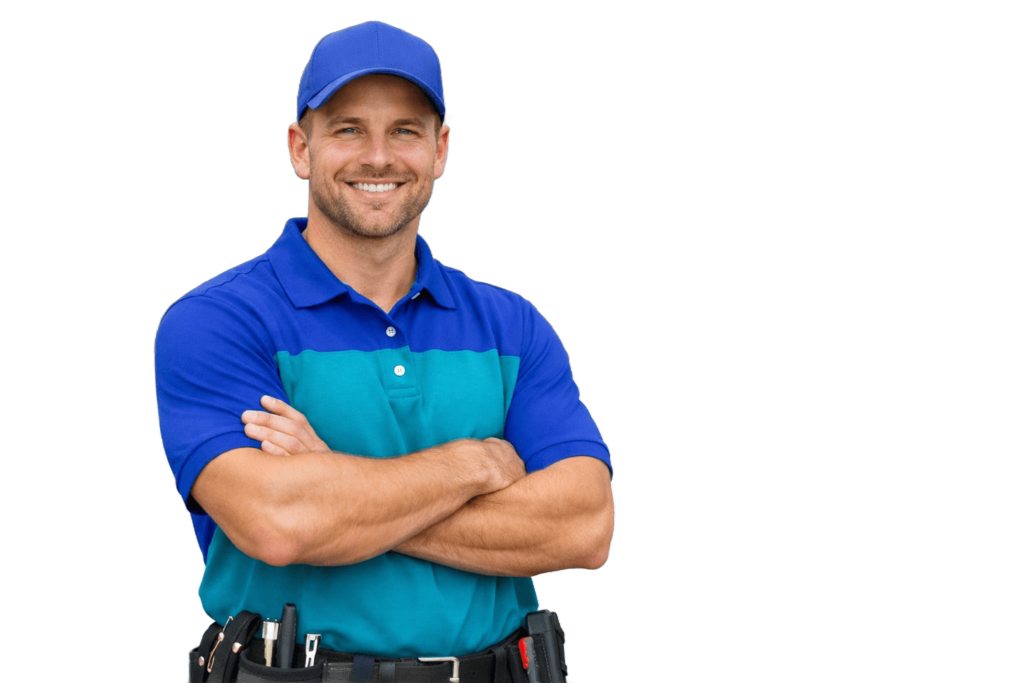 commercial locksmith ny handsome man crossing arm wearing blue hat