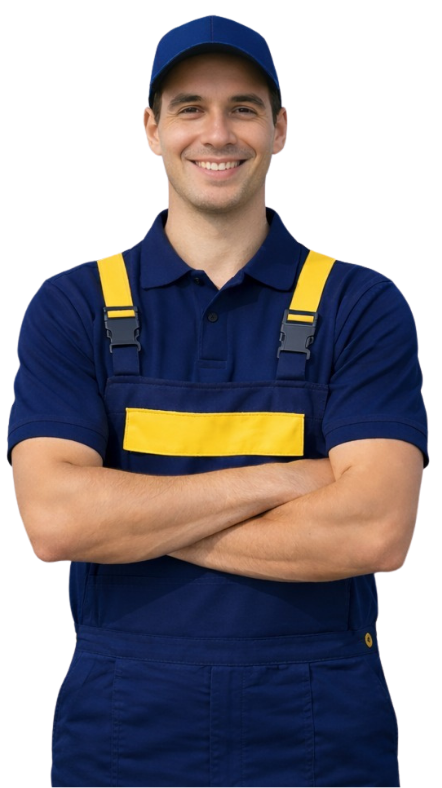 Commercial Locksmith Nassau County NY a locksmith crossing arm wearing cap