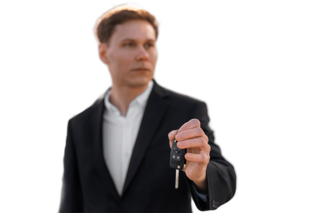 Key fob replacement Bellerose NY medium shot man working as valet