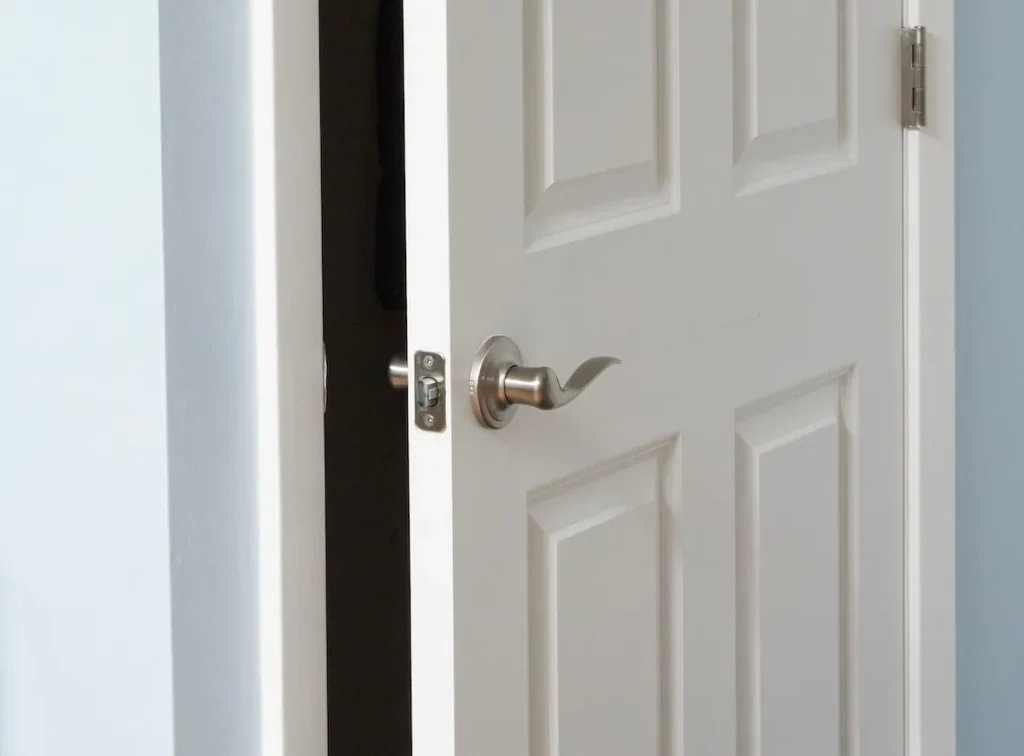 white door alignment and latch issue